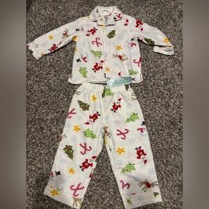 Pottery Barn Kids Santa and Snowflake Pajama Set Size 3T